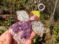 Hand Made Purple Gemstone Christmas Decorations - sold per pack of 5 -  From South Africa