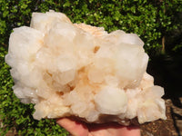 Natural Extra Large White Quartz Cluster With Limonite Colouring  x 1 From Madagascar