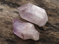 Natural Single Amethyst Quartz Crystals x 12 From Zambia - TopRock