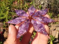 Hand Made Purple Gemstone Christmas Decorations - sold per pack of 5 -  From South Africa