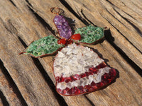 Polished Gemstone Christmas Decorations - sold per pack of 5 -  From South Africa