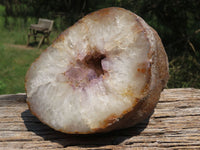 Polished Agate With Amethyst Crystal Geode Centre x 1 From Madagascar - TopRock