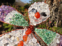 Hand Made Purple Gemstone Christmas Decorations - sold per pack of 5 -  From South Africa