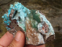 Natural Drusy Blue Chrysocolla Dolomite & Malachite Specimens  x 6 From Likasi, Congo - TopRock