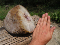 Polished Agate With Amethyst Crystal Geode Centre x 1 From Madagascar - TopRock