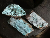 Natural Drusy Blue Chrysocolla Dolomite & Malachite Specimens  x 6 From Likasi, Congo - TopRock