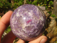 Polished Purple Lepidolite Spheres With Rubellite On Some  x 6 From Ambatondrazaka, Madagascar - Toprock Gemstones and Minerals 