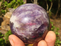 Polished Purple Lepidolite Spheres With Rubellite On Some  x 6 From Ambatondrazaka, Madagascar - Toprock Gemstones and Minerals 