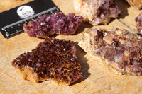 Natural Amethyst & Limonite Quartz Plates  x 11 From Kwaggafontein, South Africa - TopRock