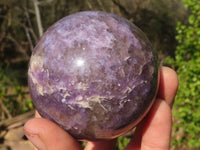 Polished  Lepidolite Spheres With Pink Tourmaline Inclusions  x 4 From Madagascar