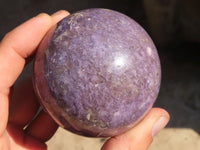 Polished  Lepidolite Spheres With Pink Tourmaline Inclusions  x 4 From Madagascar