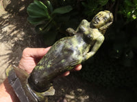 Polished Leopard Stone Mermaid Carving  x 1 From Zimbabwe - TopRock