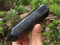 Polished Double Terminated Black Basalt Points  x 4 From Madagascar - Toprock Gemstones and Minerals 