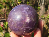 Polished  Lepidolite Spheres With Pink Tourmaline Inclusions  x 4 From Madagascar