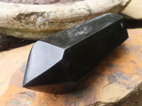 Polished Double Terminated Black Basalt Points  x 4 From Madagascar - Toprock Gemstones and Minerals 