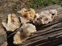 Natural Semi Optic Quartz Crystals On "Honeycomb" Matrix x 4 From Solwezi, Zambia - TopRock