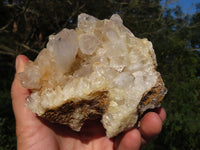 Natural Semi Optic Quartz Crystals On "Honeycomb" Matrix x 4 From Solwezi, Zambia - TopRock