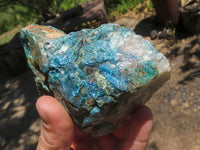 Natural Rough Malachite & Shattuckite Specimens  x 3 From Namibia - TopRock