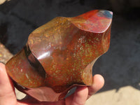 Polished Ocean Jasper Flame Sculptures x 2 From Madagascar