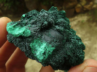 Natural Chatoyant Silky Malachite Specimens  x 6 From Congo - Toprock Gemstones and Minerals 