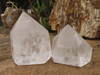 Polished Clear Quartz Crystal Points x 6 From Madagascar - TopRock