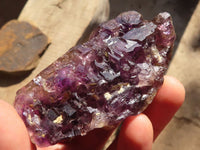 Natural Large Smokey Amethyst Window Quartz Crystals  x 12 From Chiredzi, Zimbabwe - Toprock Gemstones and Minerals 