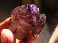 Natural Large Smokey Amethyst Window Quartz Crystals  x 12 From Chiredzi, Zimbabwe - Toprock Gemstones and Minerals 