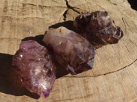 Natural Large Smokey Amethyst Window Quartz Crystals  x 12 From Chiredzi, Zimbabwe - Toprock Gemstones and Minerals 