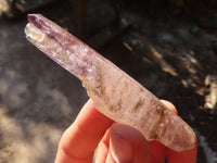 Natural Large Smokey Amethyst Window Quartz Crystals  x 12 From Chiredzi, Zimbabwe - Toprock Gemstones and Minerals 