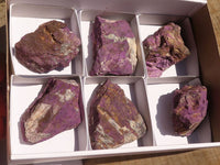 Natural Metallic Purpurite Cobbed Specimens  x 6 From Erongo, Namibia - Toprock Gemstones and Minerals 