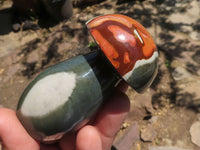 Polished Polychrome / Picasso Jasper Mushrooms  x 6 From Madagascar - TopRock