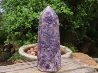 Polished Purple Lepidolite Points  x 2 From Madagascar - Toprock Gemstones and Minerals 