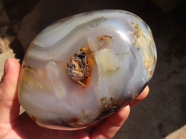 Polished Dendritic Agate Standing Free Form x 1 From Madagascar - Toprock Gemstones and Minerals 