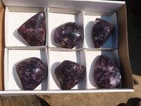 Polished  Purple Lepidolite Free Forms  x 6 From Zimbabwe