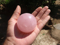 Polished Pink Rose Quartz Spheres  x 6 From Ambatondrazaka, Madagascar - TopRock