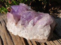 Natural Jacaranda Amethyst Clusters x 2 From Zambia