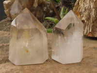 Polished Clear Quartz Crystal Points x 6 From Madagascar - TopRock