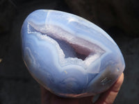 Polished Blue Lace Agate Standing Free Form  x 1 From Nsanje, Malawi