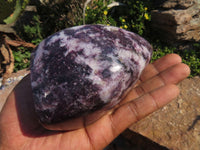 Polished Lepidolite Standing Free Forms x 3 From Zimbabwe - TopRock