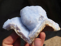 Natural Blue Lace Agate Geode Specimens  x 12 From Nsanje, Malawi