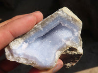 Natural Blue Lace Agate Geode Specimens  x 12 From Nsanje, Malawi