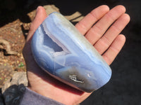 Polished Blue Lace Agate Standing Free Form  x 1 From Nsanje, Malawi