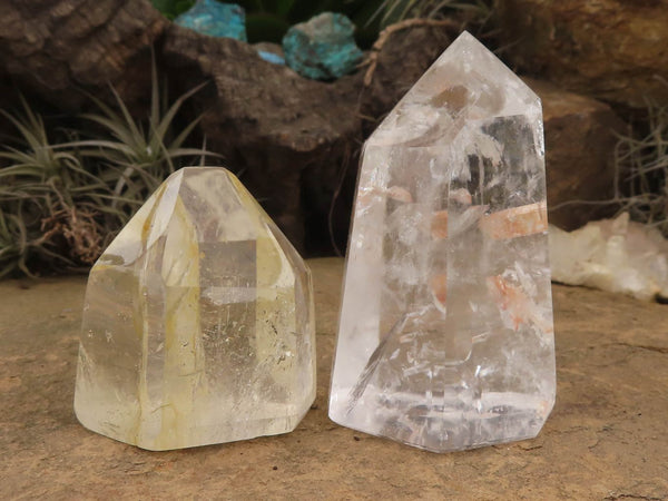 Polished Clear Quartz Crystal Points x 6 From Madagascar - TopRock