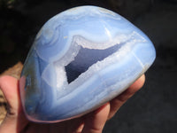 Polished Blue Lace Agate Standing Free Form  x 1 From Nsanje, Malawi