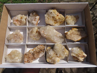 Natural Semi Optic Quartz Crystals On "Honeycomb" Matrix x 12 From Solwezi, Zambia - TopRock