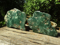 Polished Green Mtorolite / Emerald Chrome Chrysoprase Plates  x 2 From Mutorashanga, Zimbabwe - TopRock