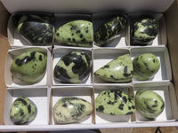 Polished Selected Leopard Stone Standing Free Forms  x 12 From Zimbabwe - TopRock