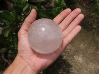 Polished Clear Quartz Crystal Balls With Rainbow Veils  x 3 From Madagascar - TopRock