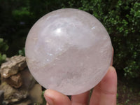 Polished Clear Quartz Crystal Balls With Rainbow Veils  x 3 From Madagascar - TopRock