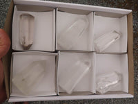 Polished Clear Quartz Crystal Points x 6 From Madagascar - TopRock